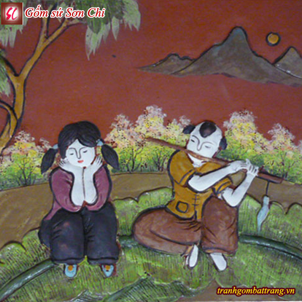 Mẫu tranh gốm bát tràng | Tranh dân gian